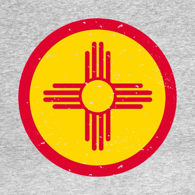 Retro New Mexico State Flag // Vintage New Mexico Grunge Emblem by Now Boarding